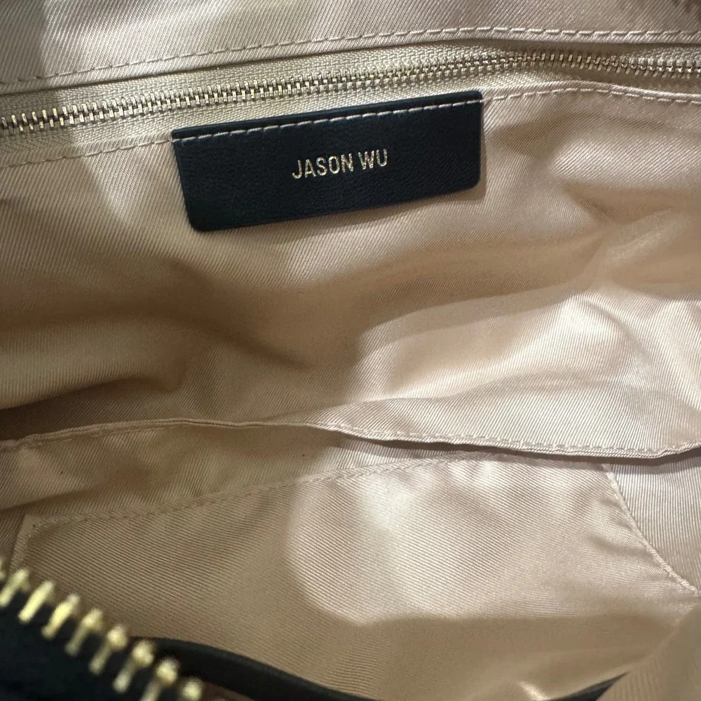 Jason Wu Nylon Woven Hobo Shoulder Bag Womens Medium Black NWOT  Braided Strap